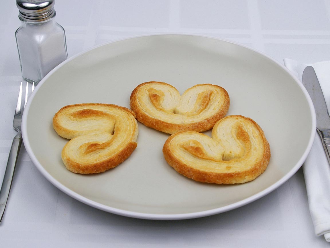 Calories in 3 cookie(s) of Palmier Cookie