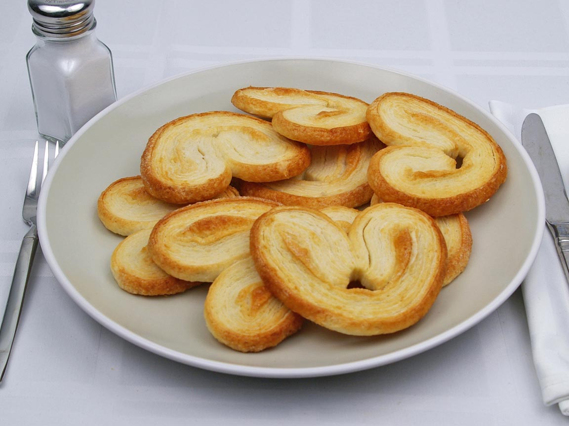 Calories in 8 cookie(s) of Palmier Cookie