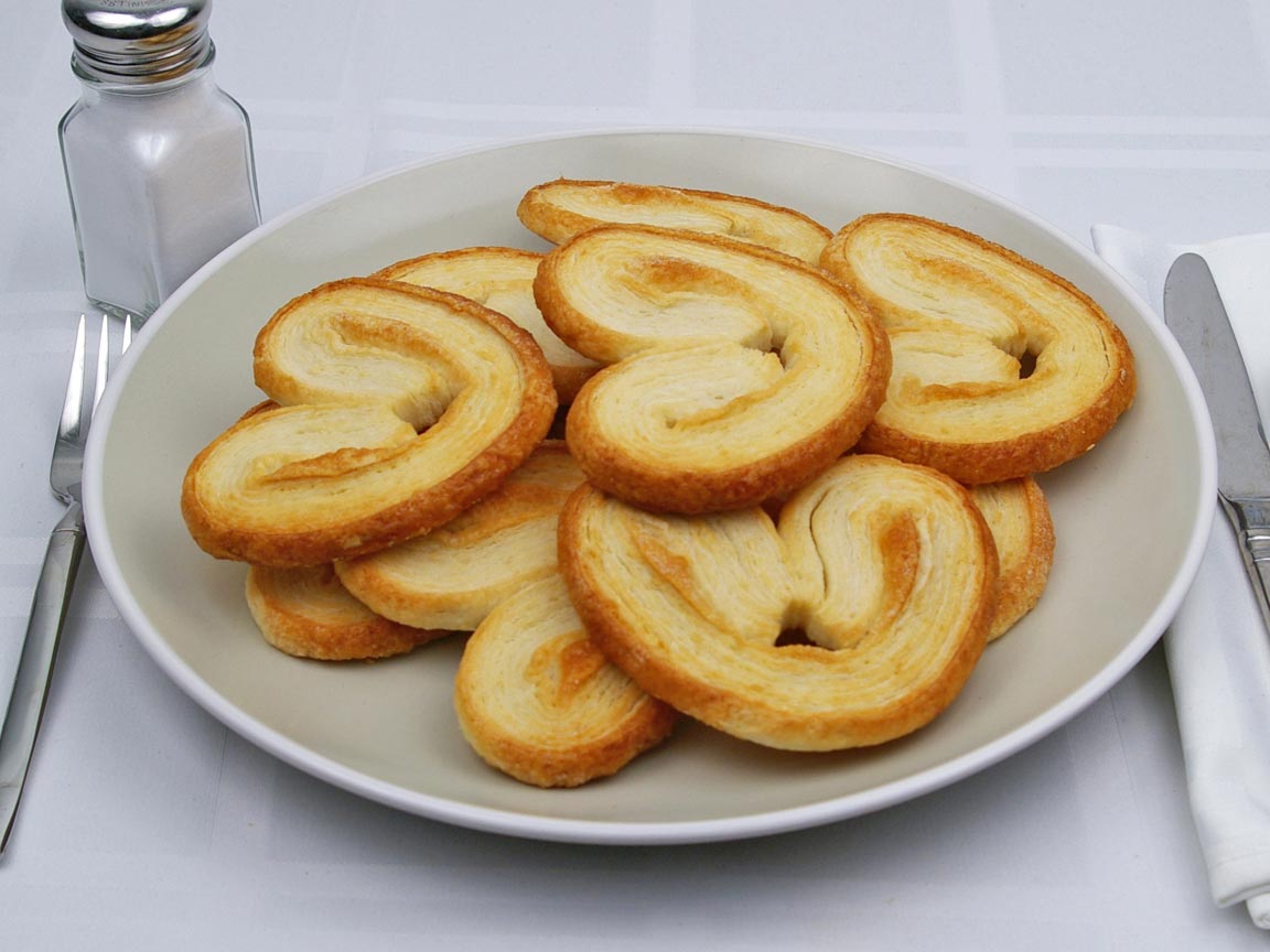 Calories in 10 cookie(s) of Palmier Cookie