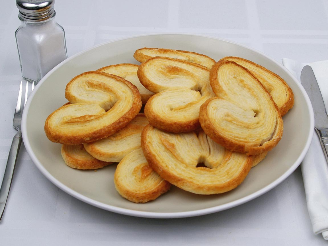 Calories in 11 cookie(s) of Palmier Cookie