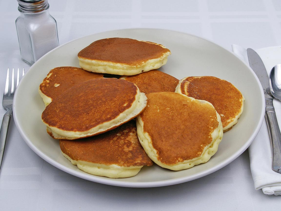 Calories in 7 cake(s) of Buttermilk Pancakes -  Silver Dollar