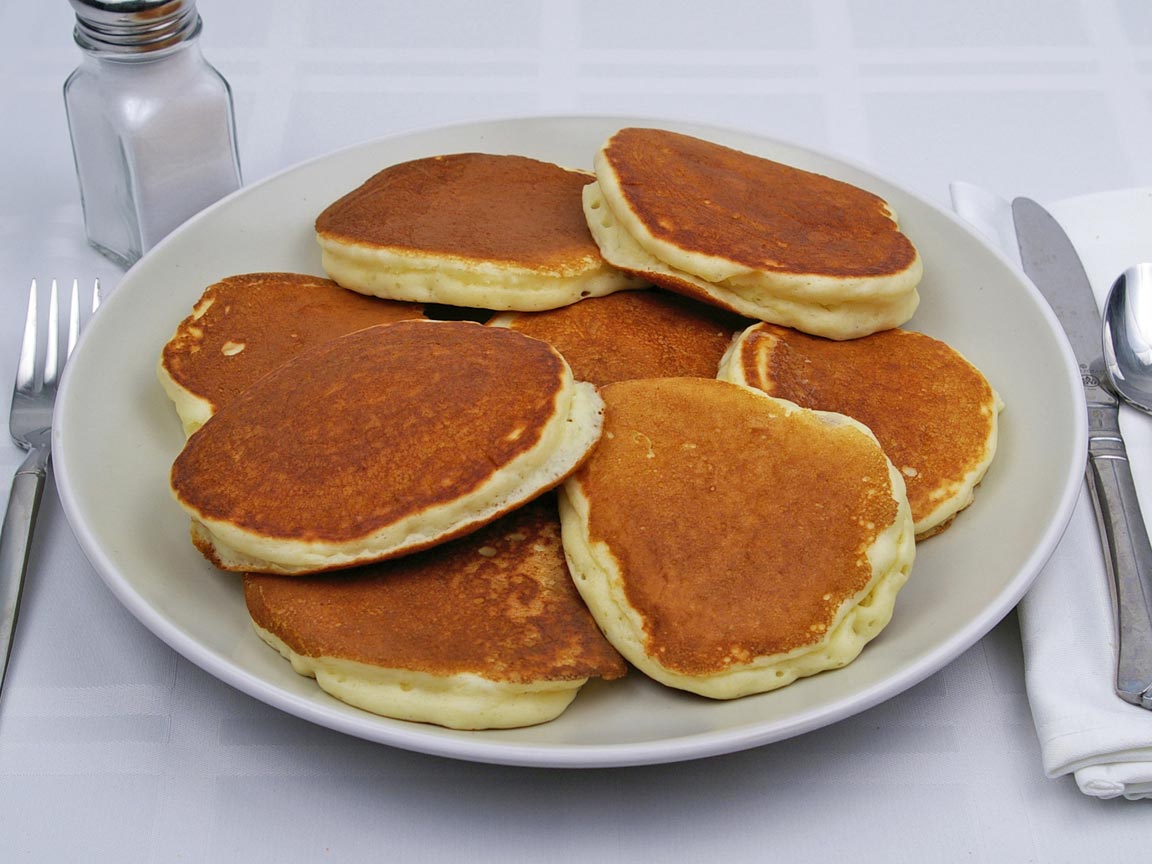 Calories in 8 cake(s) of Buttermilk Pancakes -  Silver Dollar
