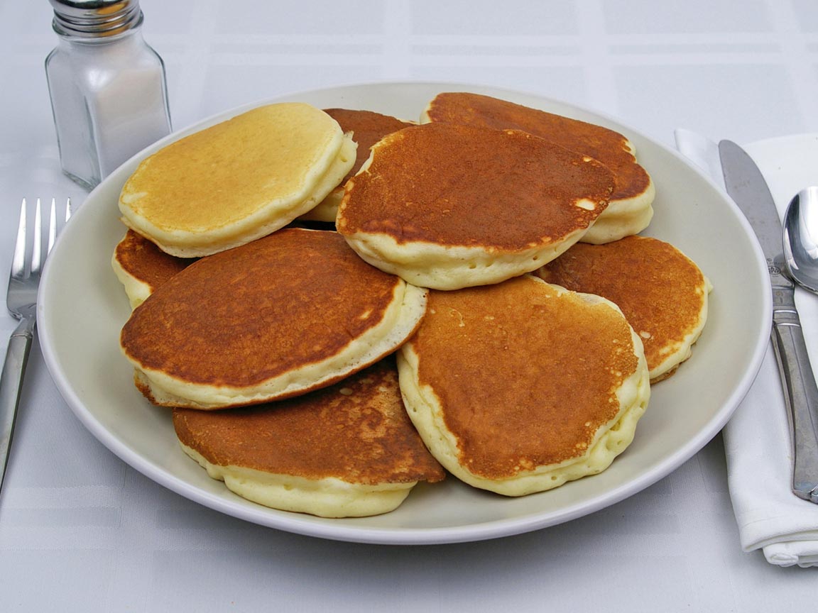 Calories in 10 cake(s) of Buttermilk Pancakes -  Silver Dollar