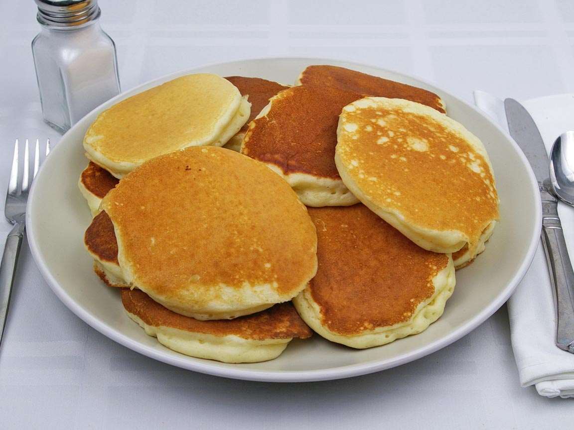 Calories in 12 cake(s) of Buttermilk Pancakes -  Silver Dollar