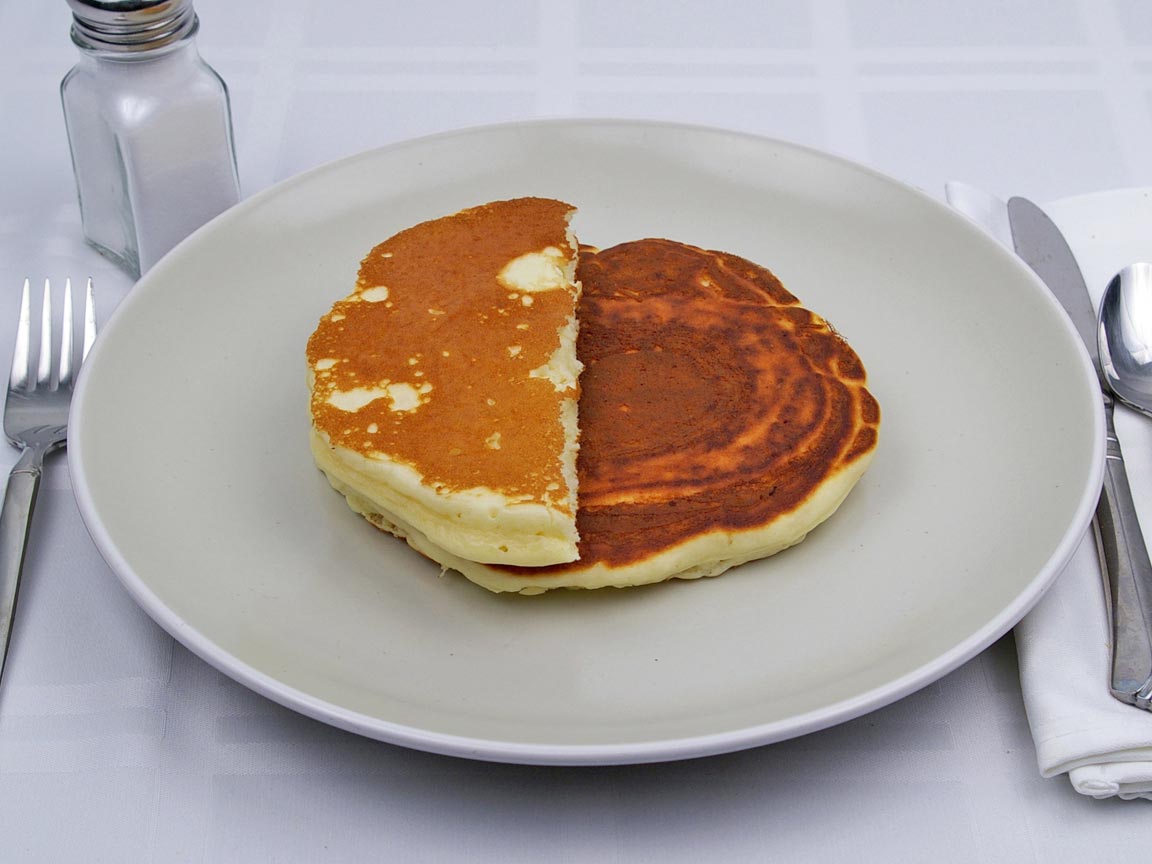 Calories in 1.5 pancake(s) of Pancakes
