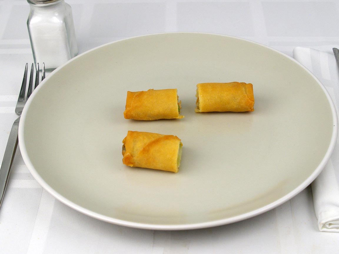 Calories in 1.5 spring roll(s) of Veggie Spring Roll