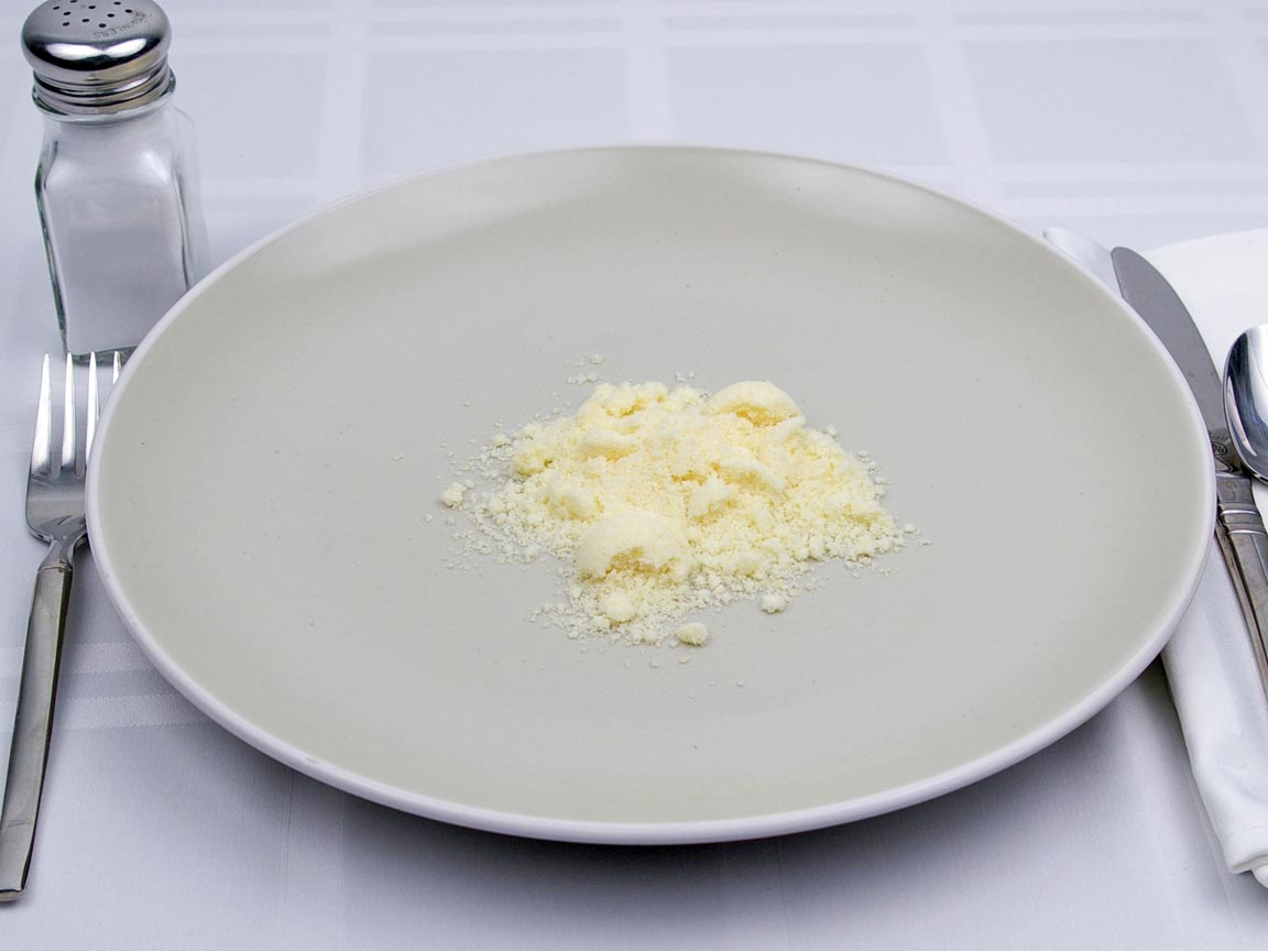 Calories in 4 Tbsp(s) of Parmesan Cheese - grated