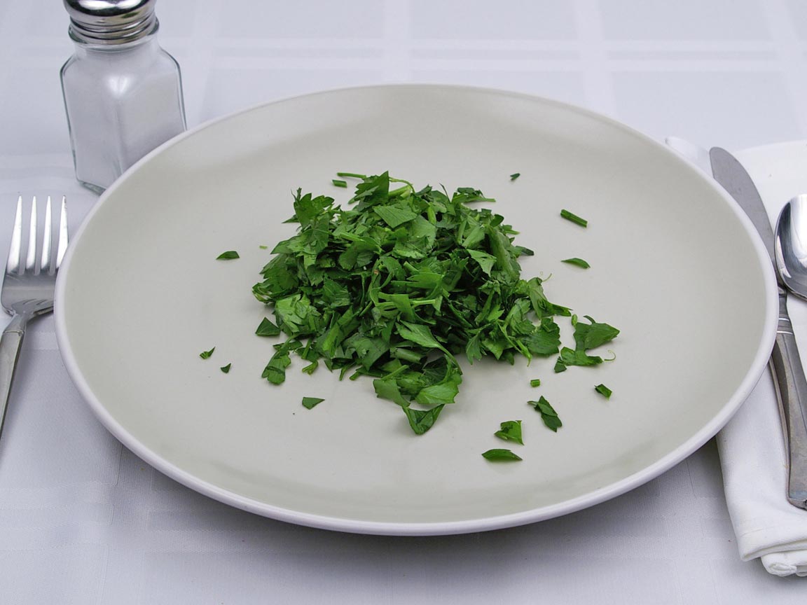 Calories in 0.75 cup(s) of Parsley - Fresh