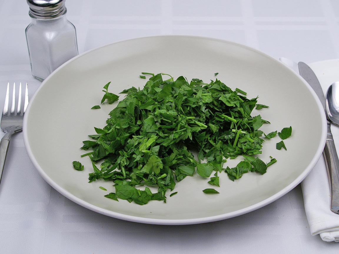 Calories in 1.5 cup(s) of Parsley - Fresh