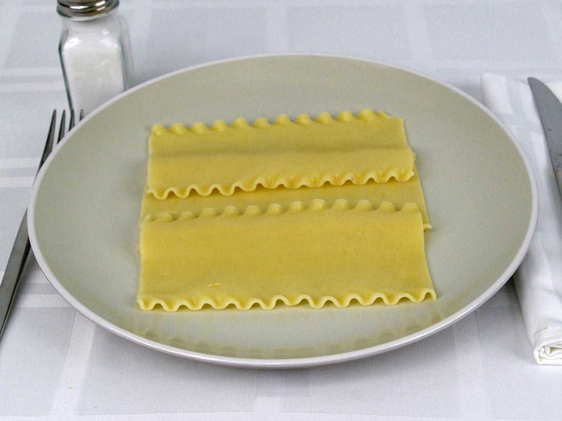 Calories in 85 grams of Lasagna Pasta - Noodles
