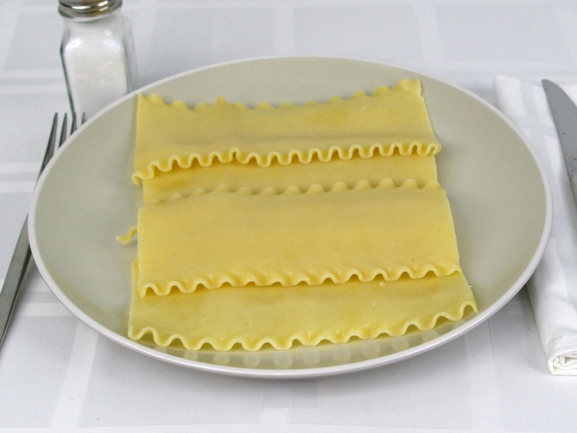 Calories in 198 grams of Lasagna Pasta - Noodles