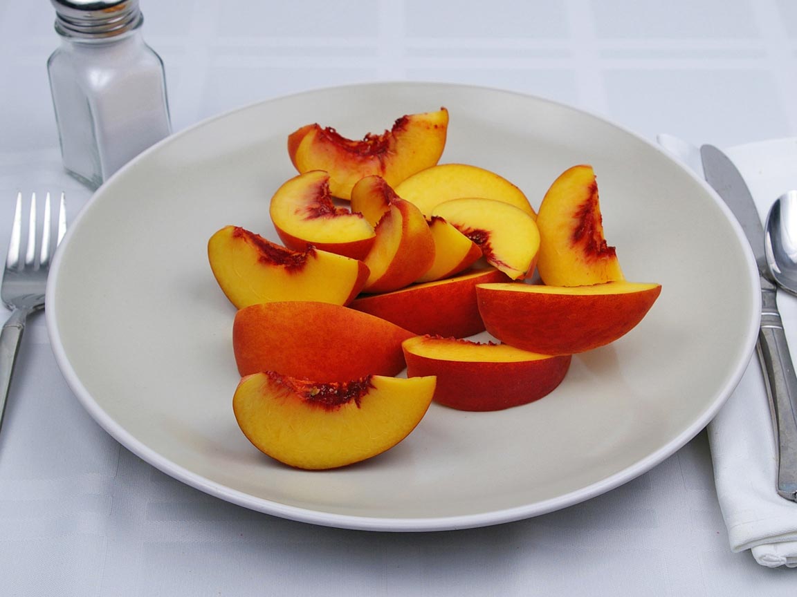 Calories in 1.63 fruit(s) of Peaches