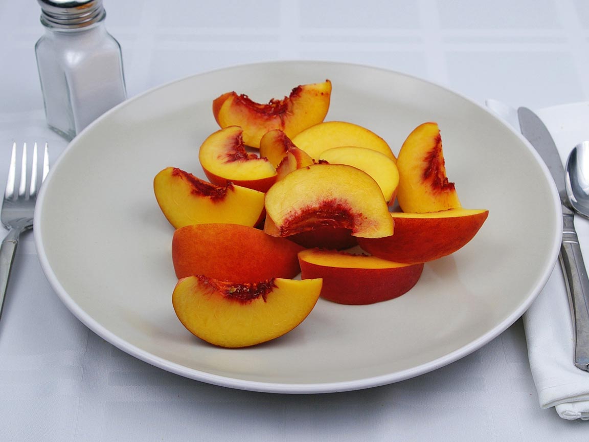 Calories in 1.75 fruit(s) of Peaches