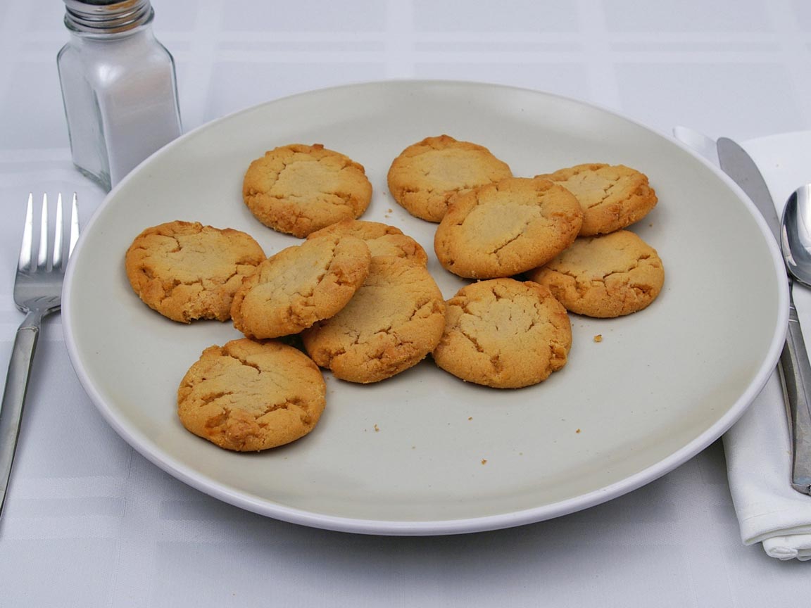 Calories in 11 cookie(s) of Peanut Butter Cookie