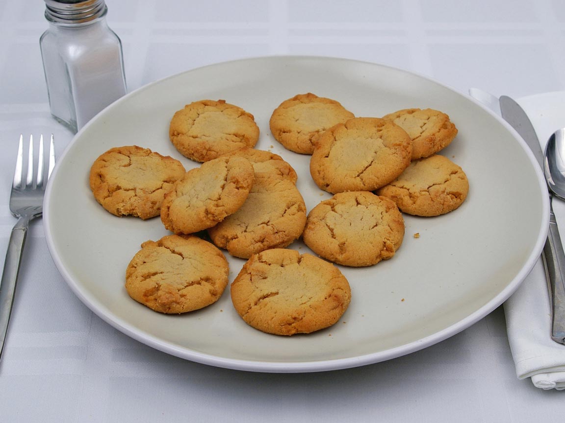Calories in 12 cookie(s) of Peanut Butter Cookie - Sugar Free