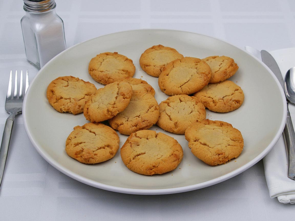 Calories in 13 cookie(s) of Peanut Butter Cookie - Sugar Free