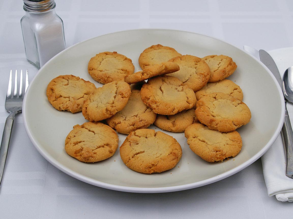 Calories in 16 cookie(s) of Peanut Butter Cookie