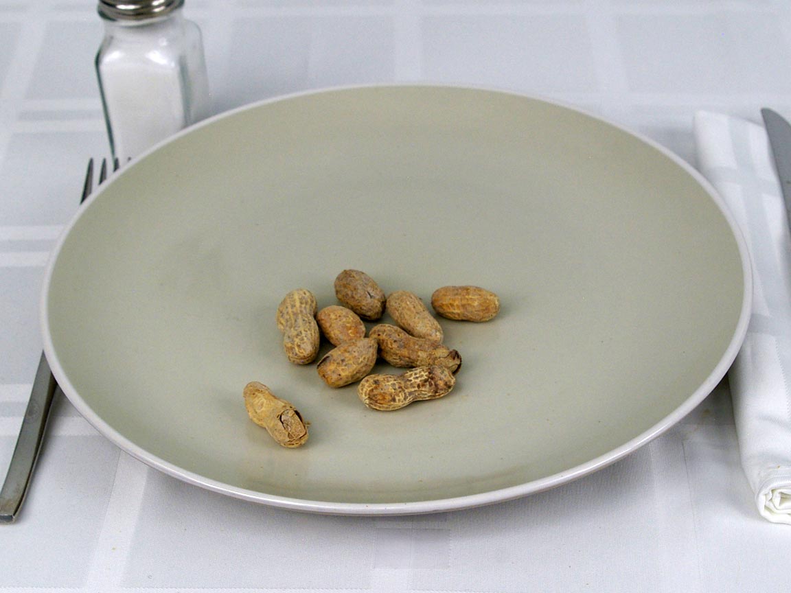 Calories in 14 grams of Peanuts in Shell