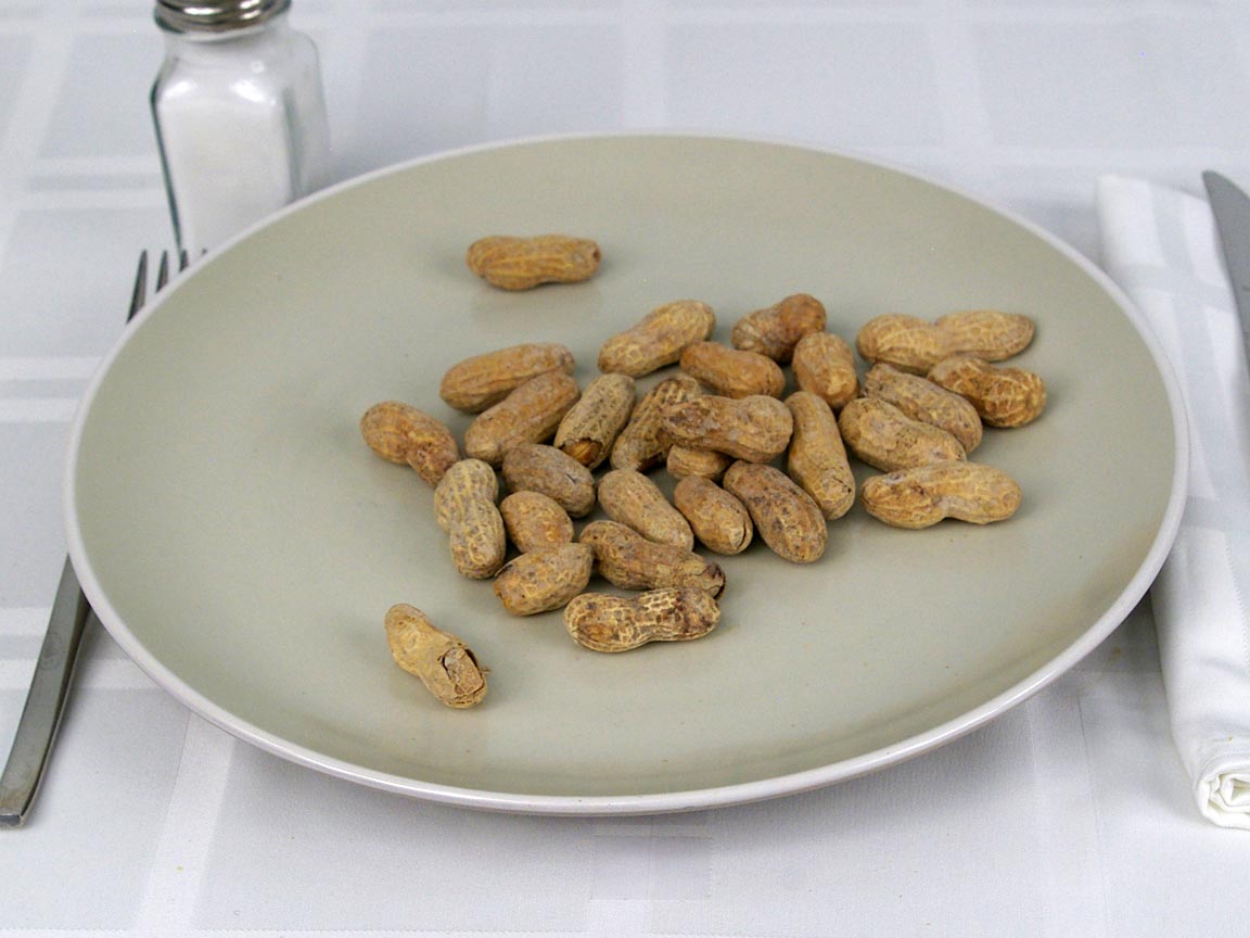 Calories in 56 grams of Peanuts in Shell