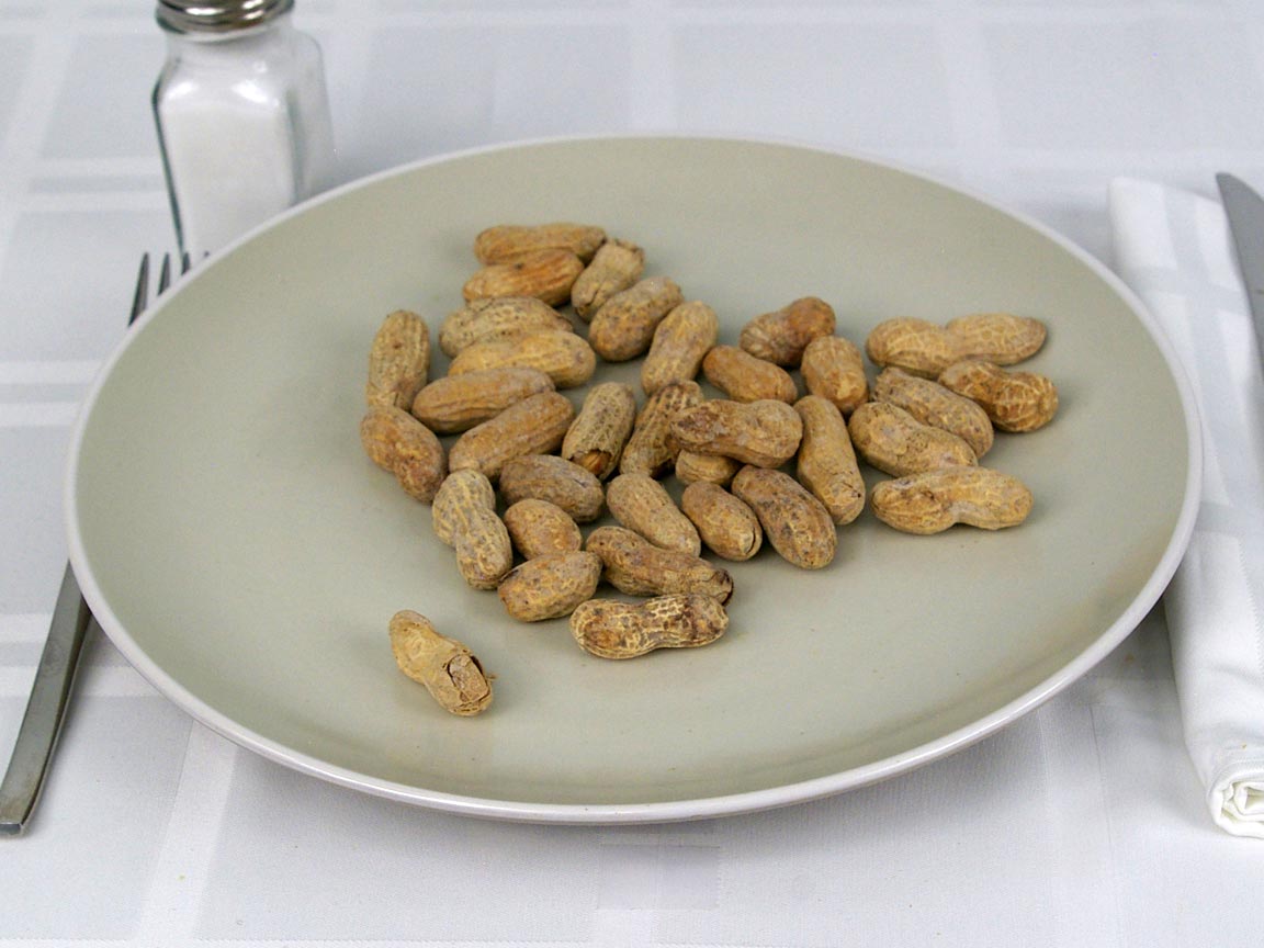 Calories in 70 grams of Peanuts in Shell