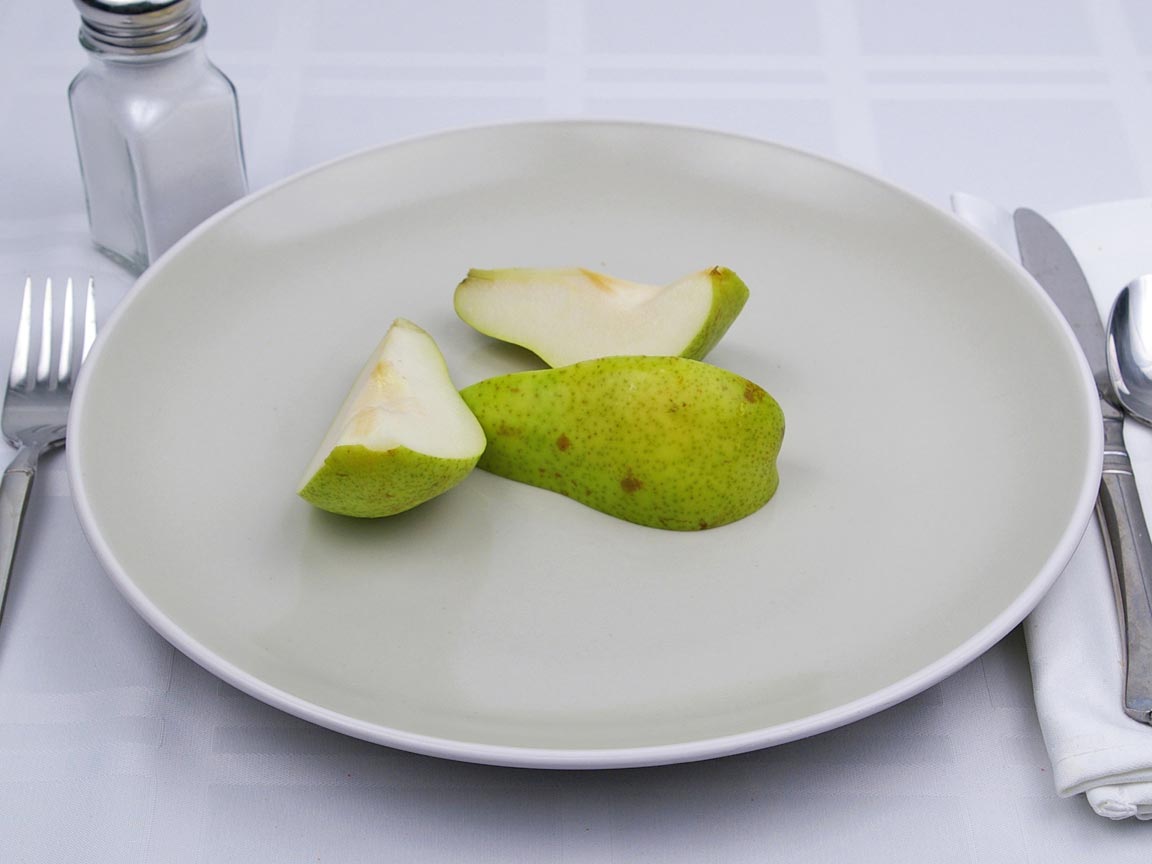 Calories in 0.75 fruit(s) of Pear - Green Anjou