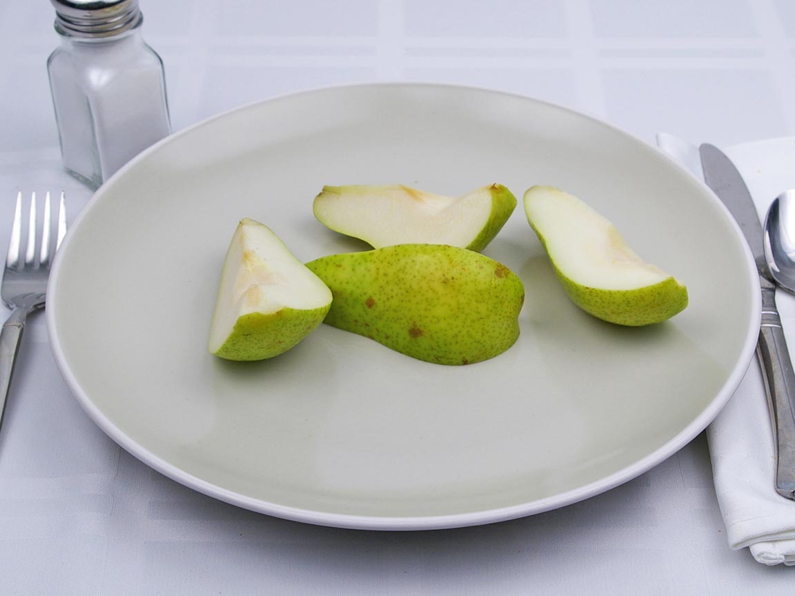 Calories in 1 fruit(s) of Pear - Green Anjou