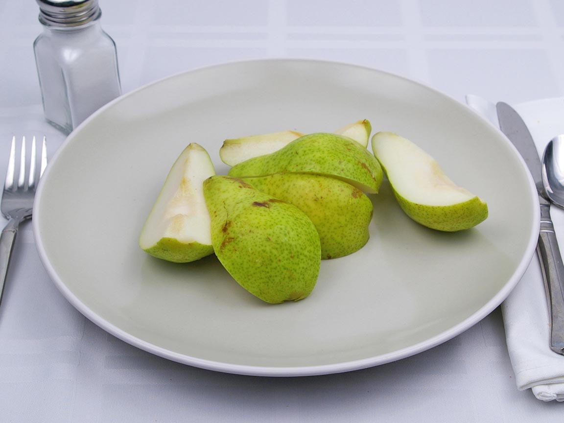 Calories in 1.5 fruit(s) of Pear - Green Anjou
