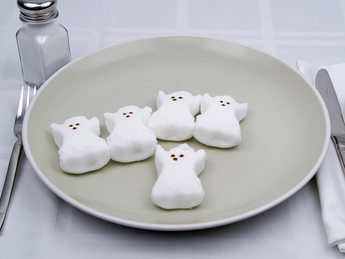 Calories in 5 peep(s) of Peep Marshmallow