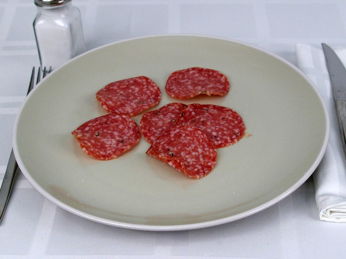 Calories in 6 ea(s) of Salami - Peppered