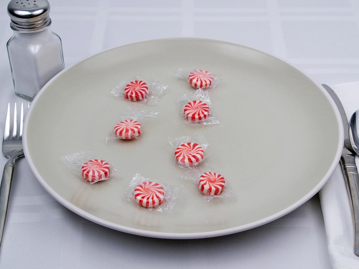 Calories in 8 piece(s) of Peppermint Discs