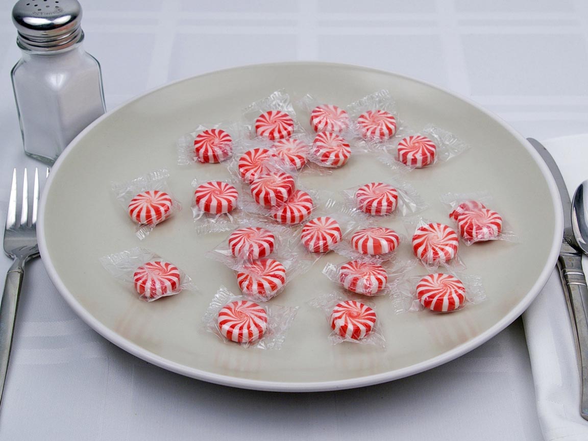 Calories in 24 piece(s) of Peppermint Discs