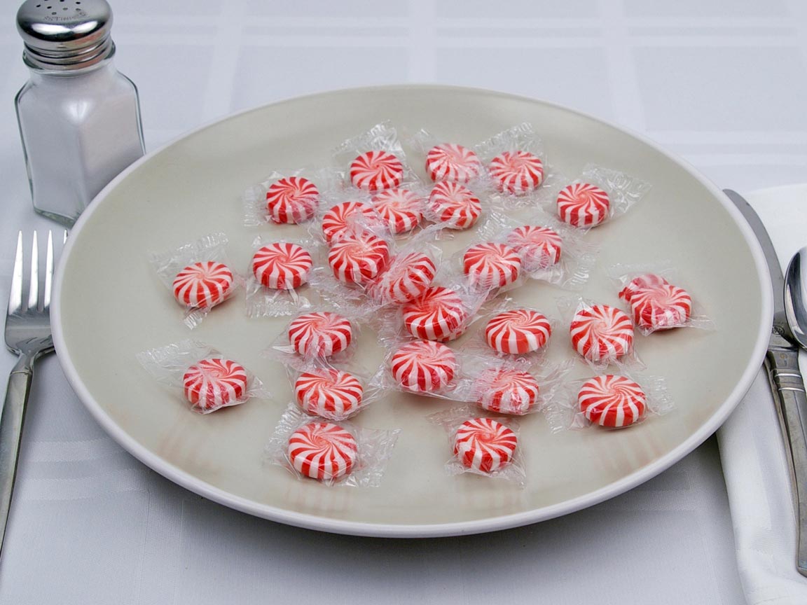 Calories in 28 piece(s) of Peppermint Discs