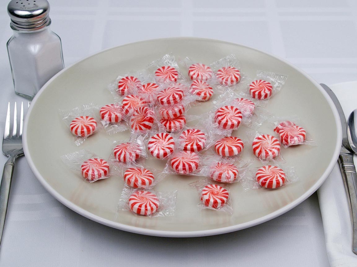Calories in 32 piece(s) of Peppermint Discs