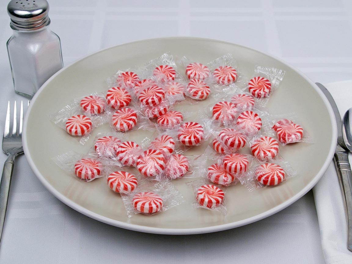 Calories in 36 piece(s) of Peppermint Discs