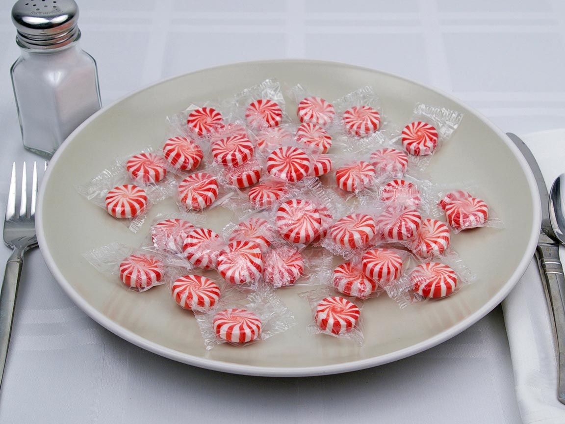 Calories in 40 piece(s) of Peppermint Discs