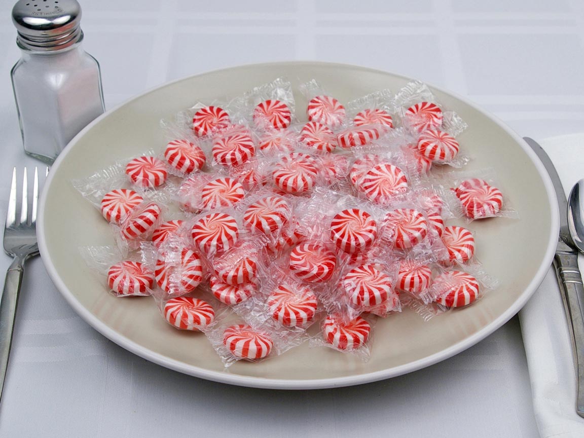 Calories in 60 piece(s) of Peppermint Discs