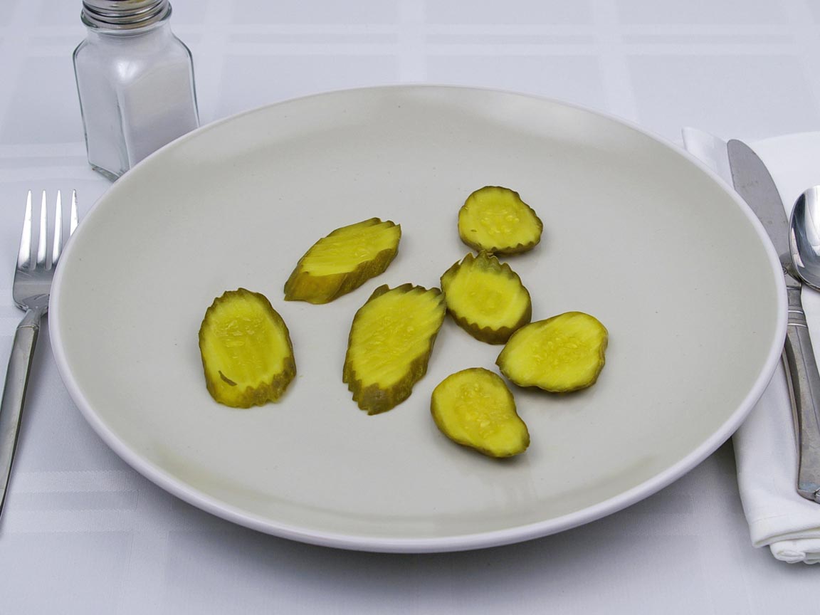 Calories in 7 chip(s) of Bread and Butter - Sweet - Pickles