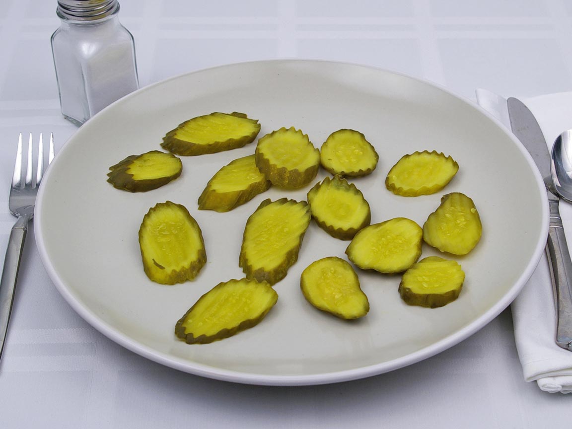 Calories in 14 chip(s) of Bread and Butter - Sweet - Pickles