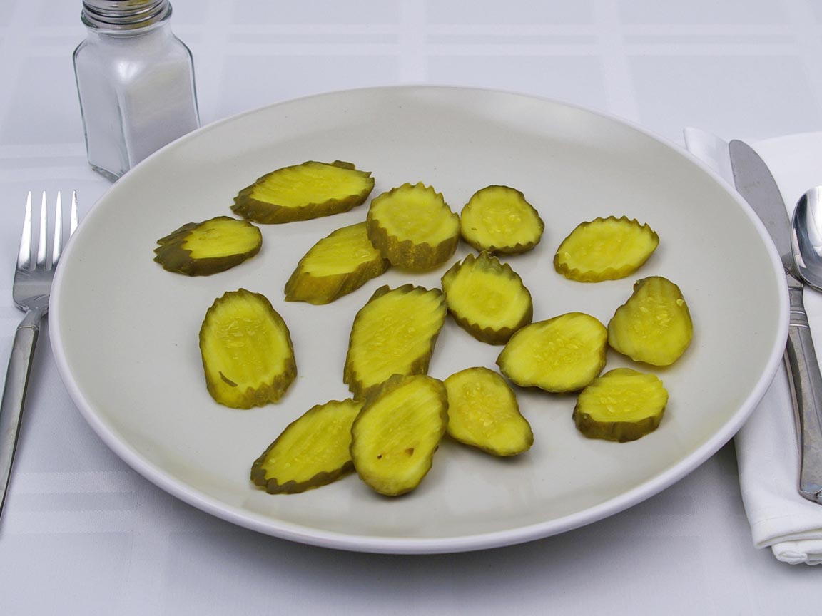 Calories in 15 chip(s) of Bread and Butter - Sweet - Pickles