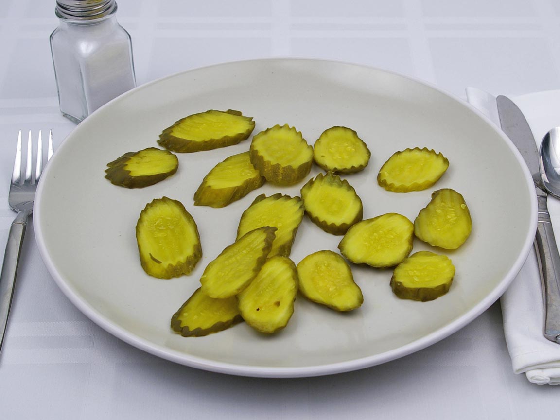 Calories in 16 chip(s) of Bread and Butter - Sweet - Pickles