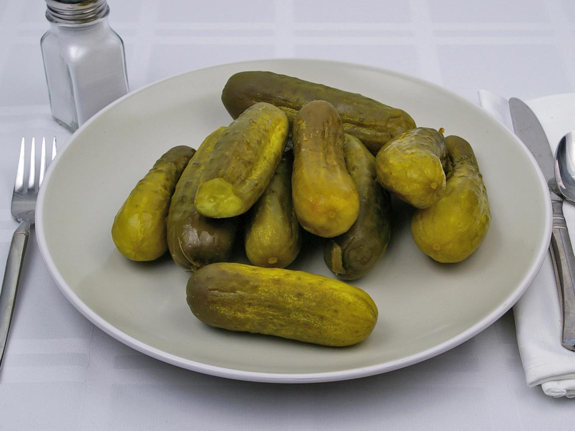 Calories in 10 pickle(s) of Dill Pickle - Whole