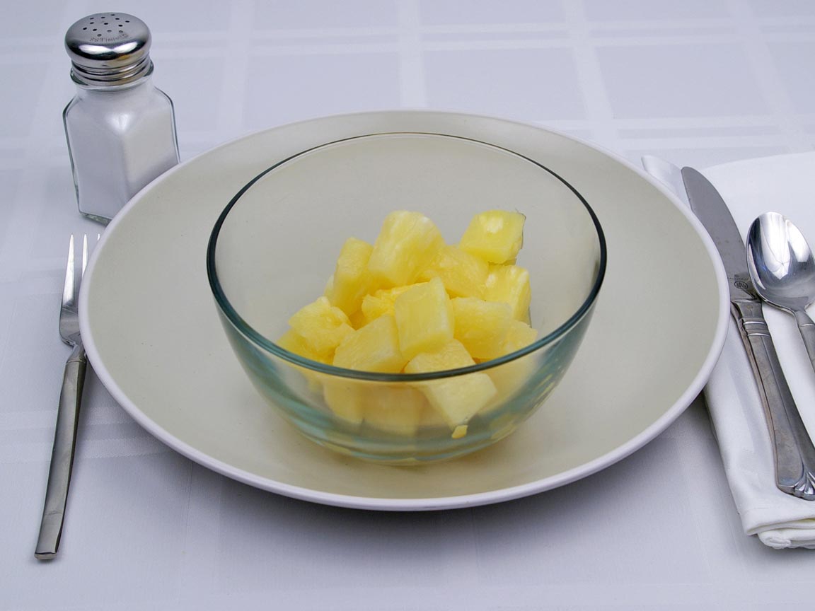 Calories in 2 cup(s) of Pineapple - Canned - Heavy Syrup