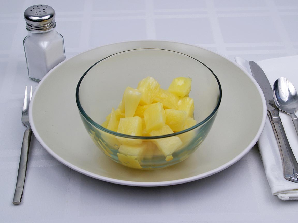 Calories in 2.25 cup(s) of Pineapple - Canned - in Juice