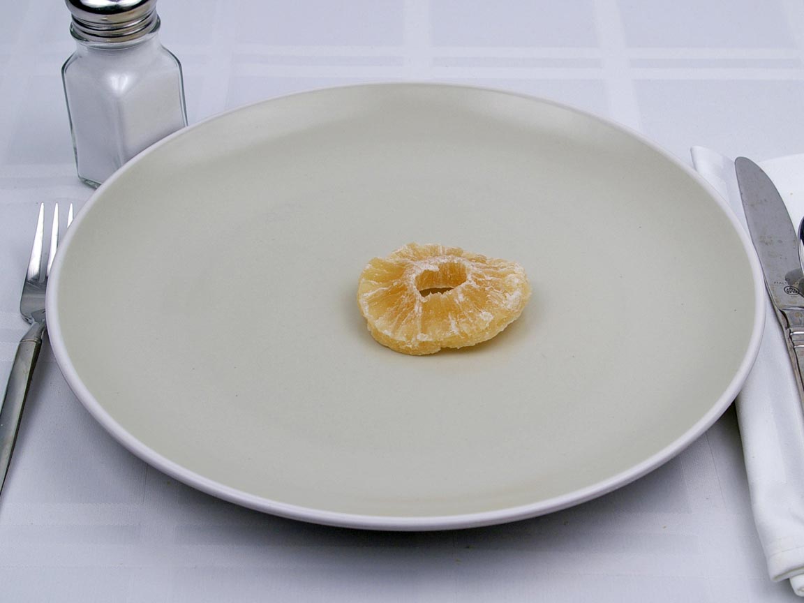 Calories in 1 piece(s) of Pineapple - Dried