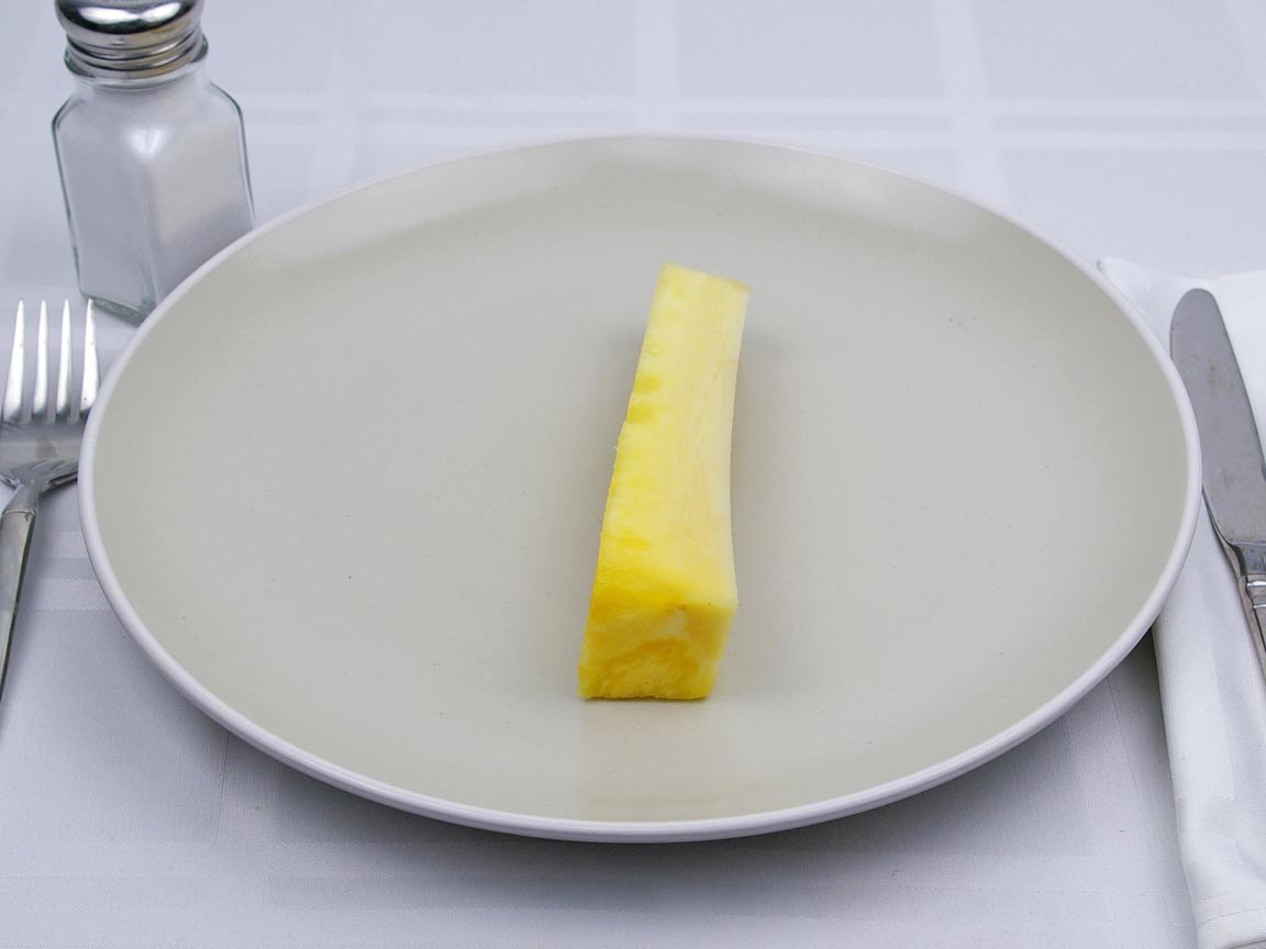 Calories in 0.25 core(s) of Pineapple - Fresh - Core