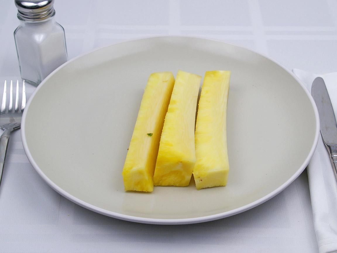 Calories in 0.75 core(s) of Pineapple - Fresh - Core
