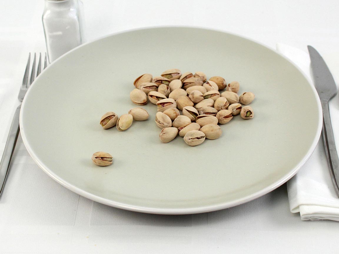 Calories in 0.33 cup(s) of Pistachio Nuts - Salted