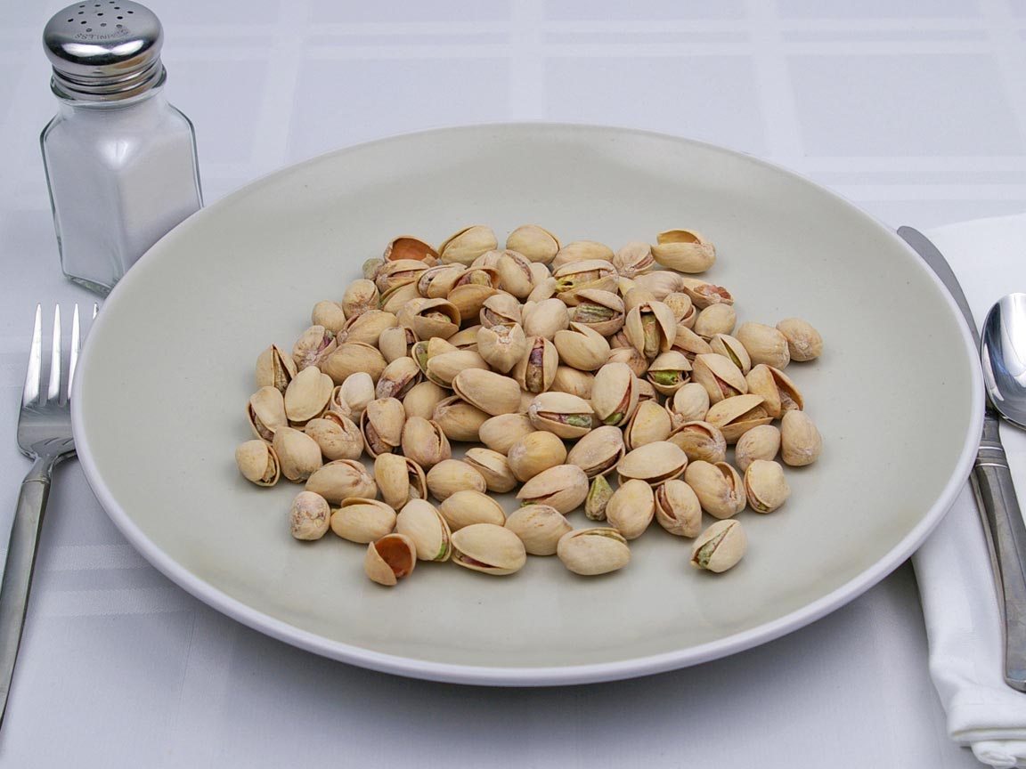 Calories in 1.11 cup(s) of Pistachio Nuts - Salted