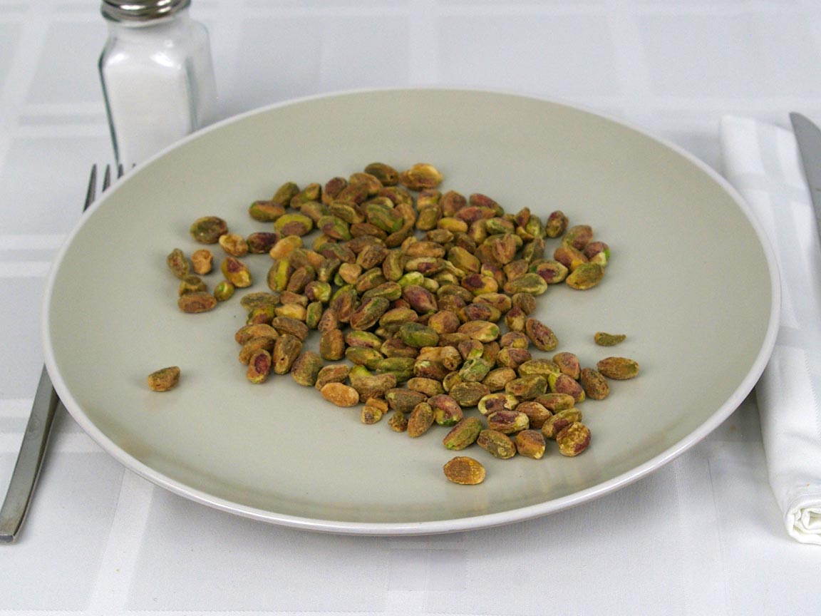 Calories in 70 grams of Shelled Pistachios