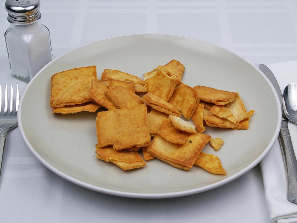 Calories in 85 grams of Pita Chips